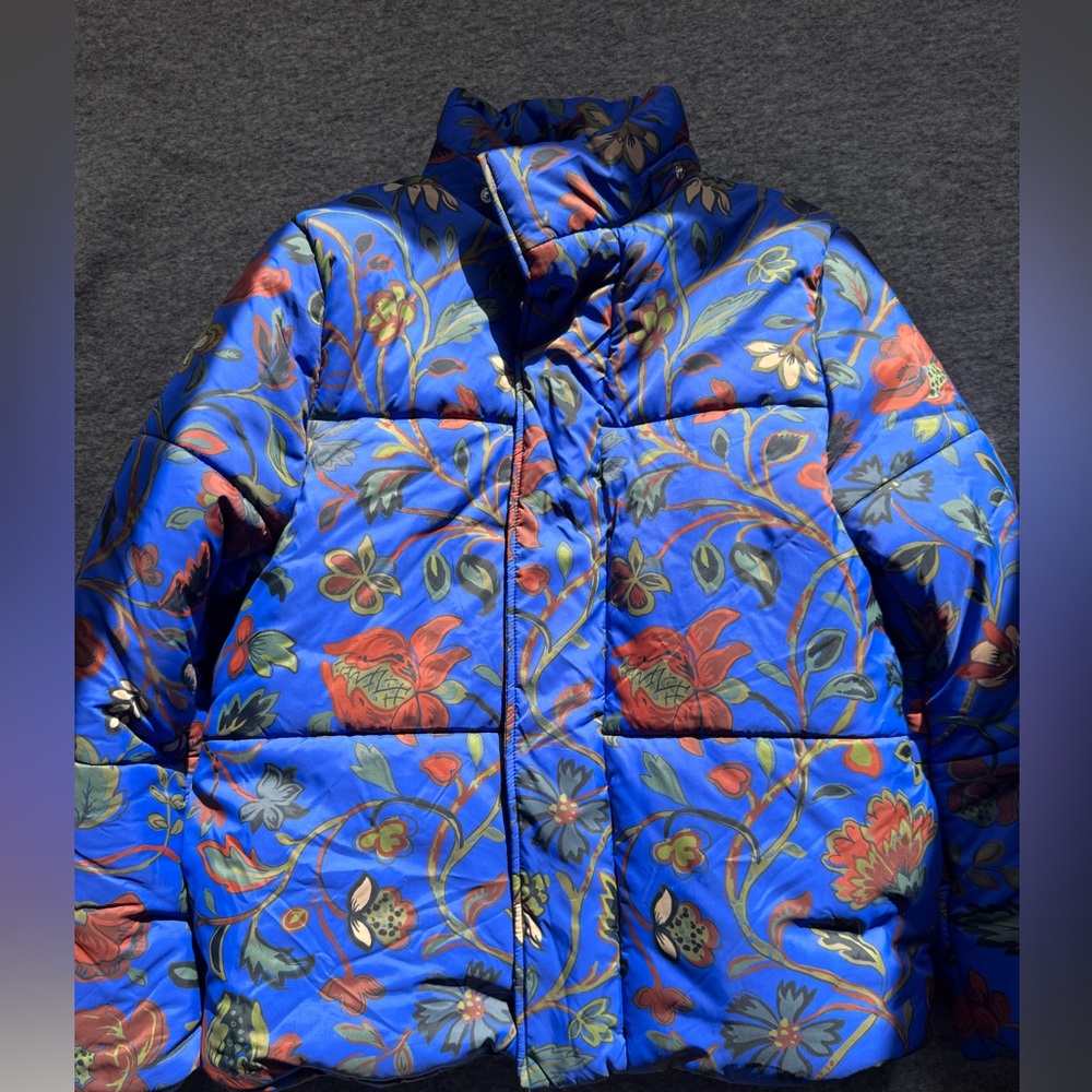 RHODE Dolly Printed Puffer Coat- Blue - Picture 6 of 6